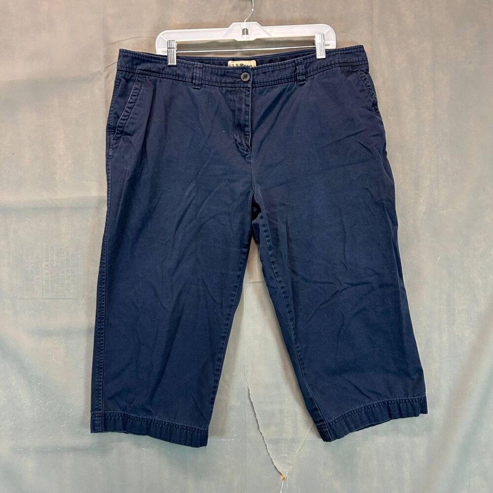 L.L. Bean Pants women 20P Navy Blue Comfortable Fit Straight Leg Casual